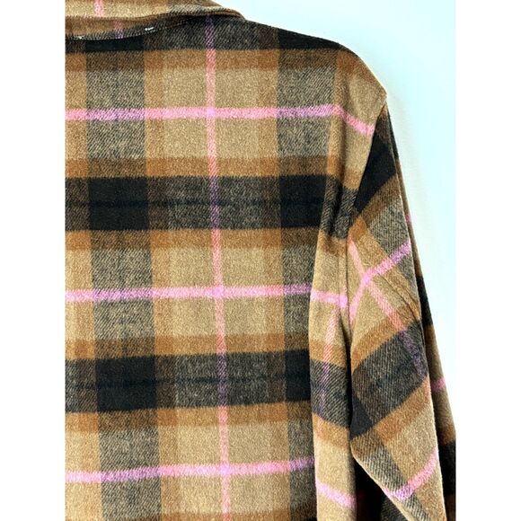 BB Dakota Steve Madden Plaid Jacket Shacket Size 2XL Classic Neutral F56 - Picture 11 of 15